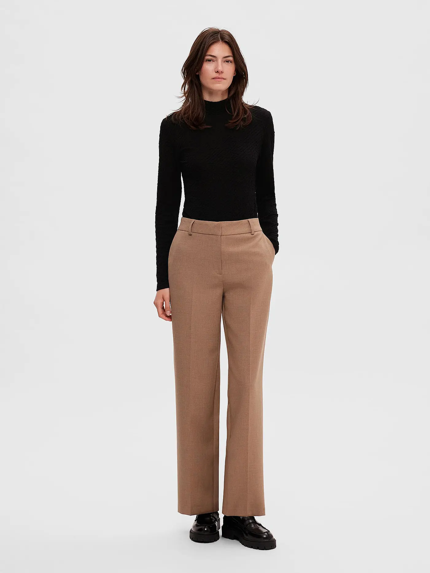 SELECTED FEMME | Stehkragenshirt SLFGINNY | schwarz